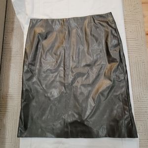 Liz Claiborne Metallic Gray Midi Skirt